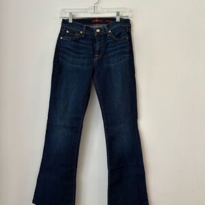 7 For All Mankind Dark Indigo Flare Jeans